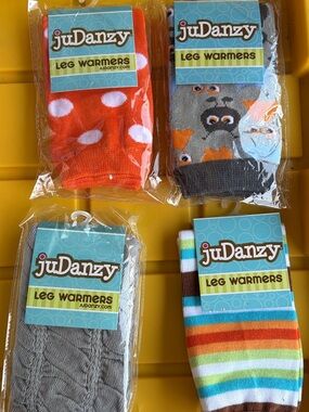 Danzy Kids Orange Polka Dot Leg Warmers